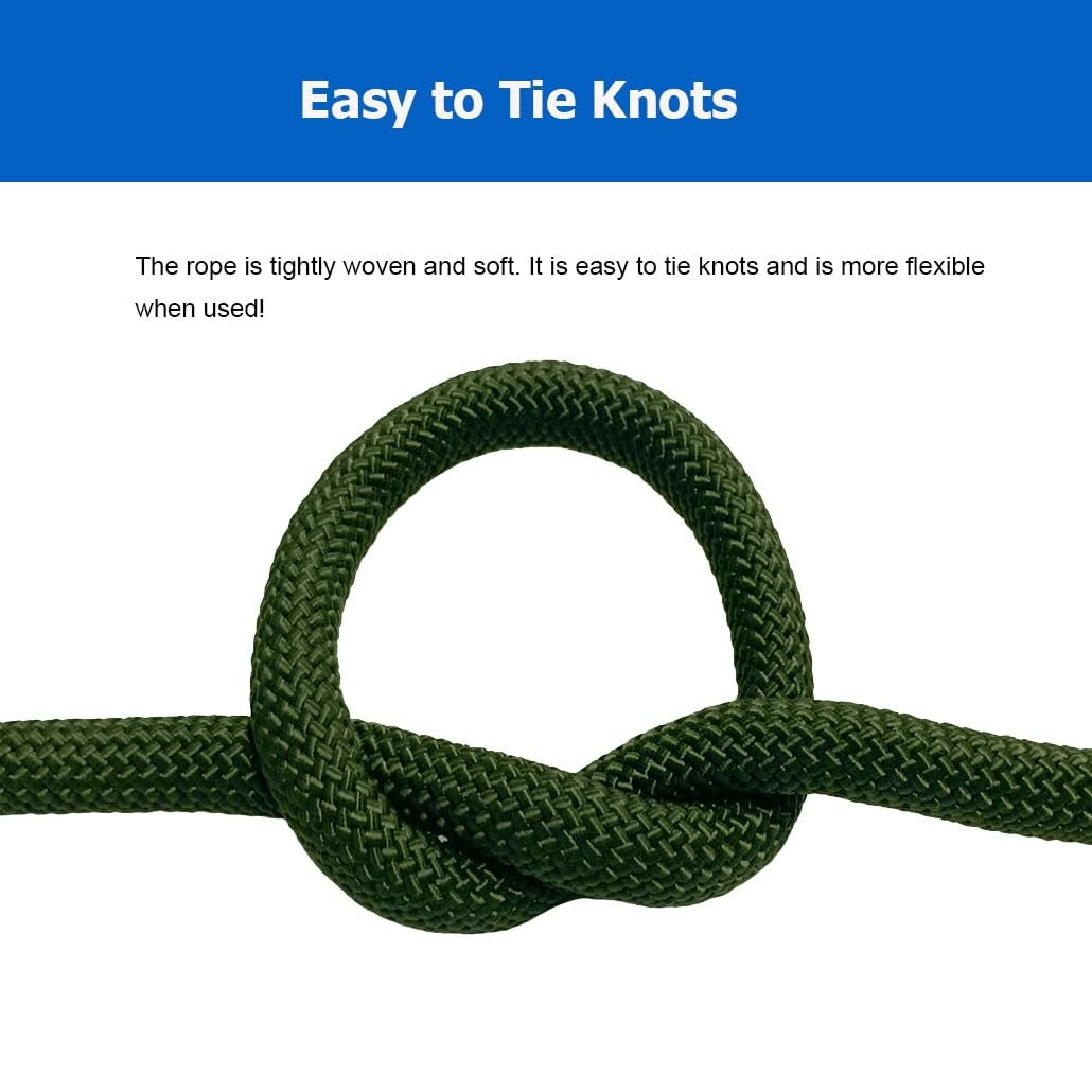 Corde en Polyester Haute résistance, adaptée au tirage, au gréement et au remorquage – idéale pour Le Camping, la Voile, Les Aventures en Plein air et Les Situations d'urgence.
