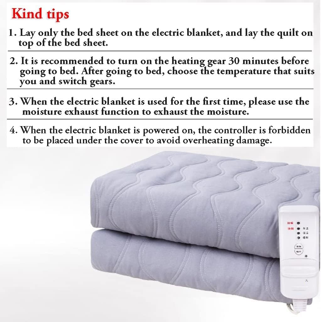 review PAASHE Electric Blanket Twin Heated Blanket Soft Electric Throw Adjustable Temperature for Home Electric Under Blanket