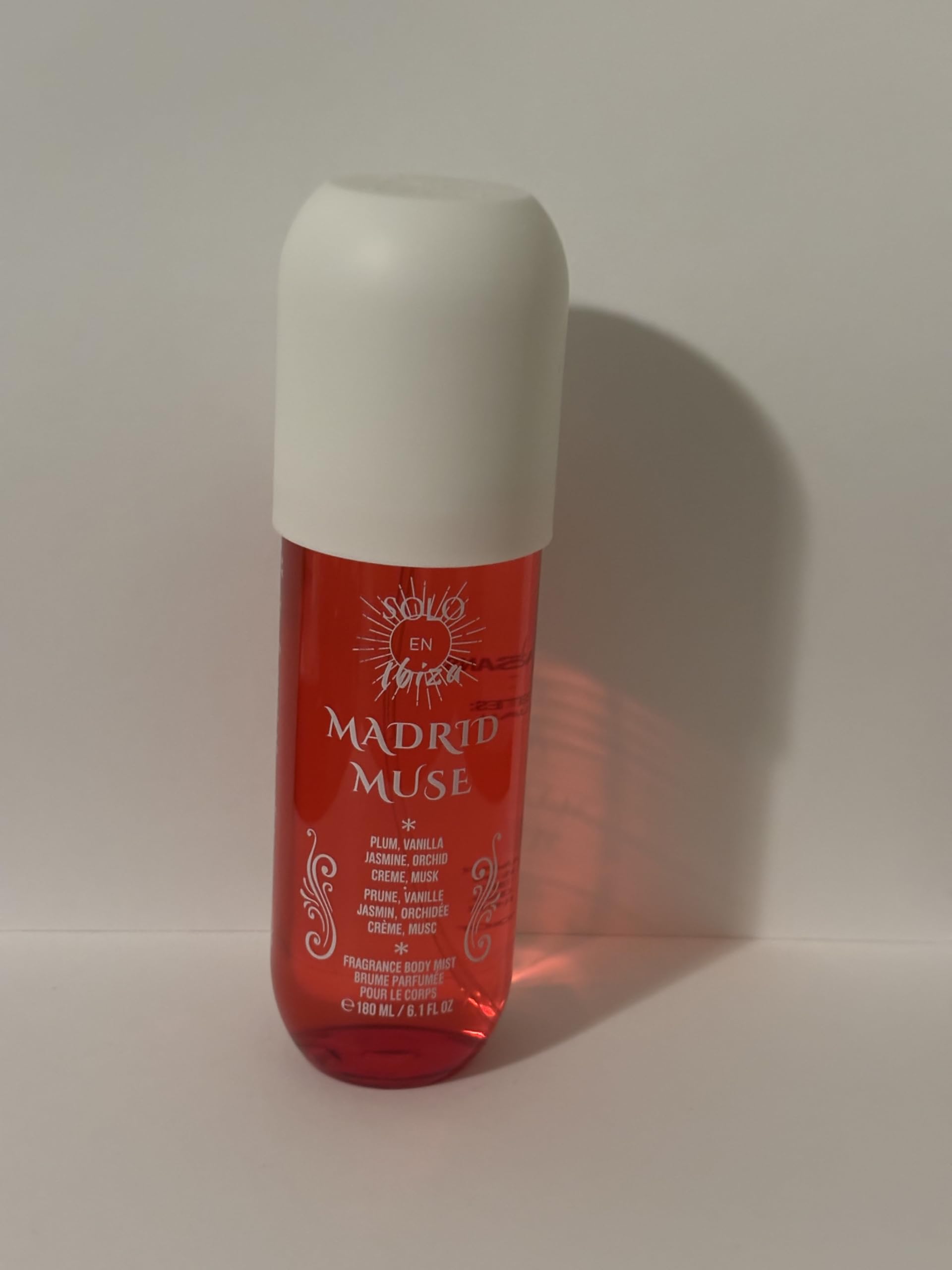 Solo en Ibiza Madrid Muse Perfume Red Bottle with White Cap Fragrance for Women