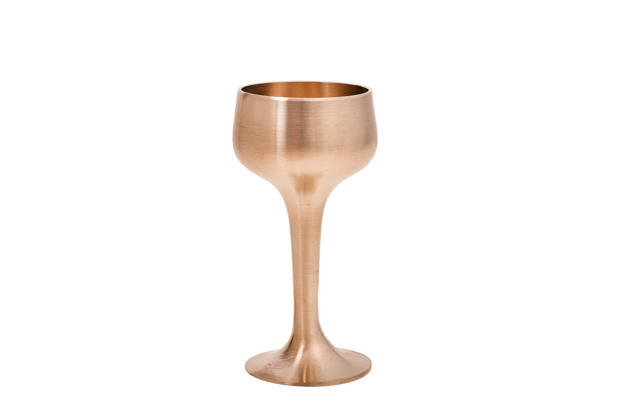 De Kulture Handmade Bronze Kansa Ayurveda Glass Sake Cup for Milk Water Cocktails Medicinal Liquid White Wine Goblet Beer Kobo Heat Resistant, 1.5 x 4.0 (DH) Inches 50 ML