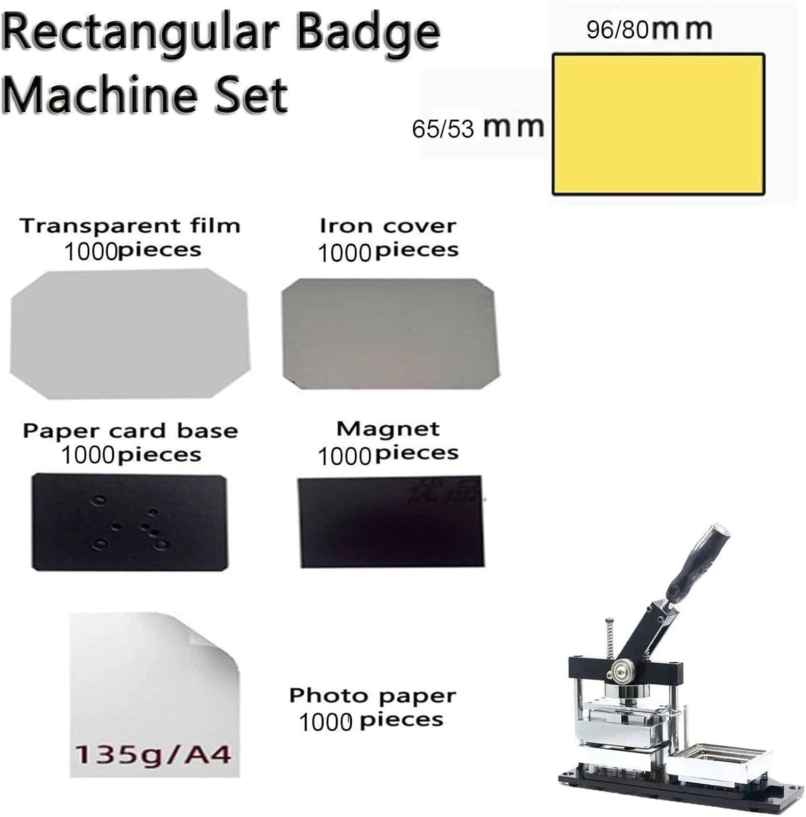 Lot de 1 000 aimants photo pour réfrigérateur - 90 x 65 mm - Pour décorer les réfrigérateurs et les meubles en fer - 90 x 65 mm