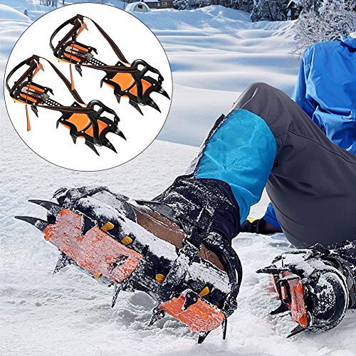Crampones de 12 dientes para evitar caídas en zonas heladas y caminos de nieve