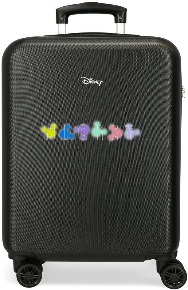 Disney Children's hard case with 4 wheels side combination lock made of ABS, a rigid and lightweight material., Heads, Cabin suitcase