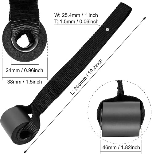 Miniatura 4 de Bandas de ejercicio de resistencia para entrenamiento en casa, estiramiento, entrenamiento de fuerza, terapia física, bandas elásticas de Negro-1