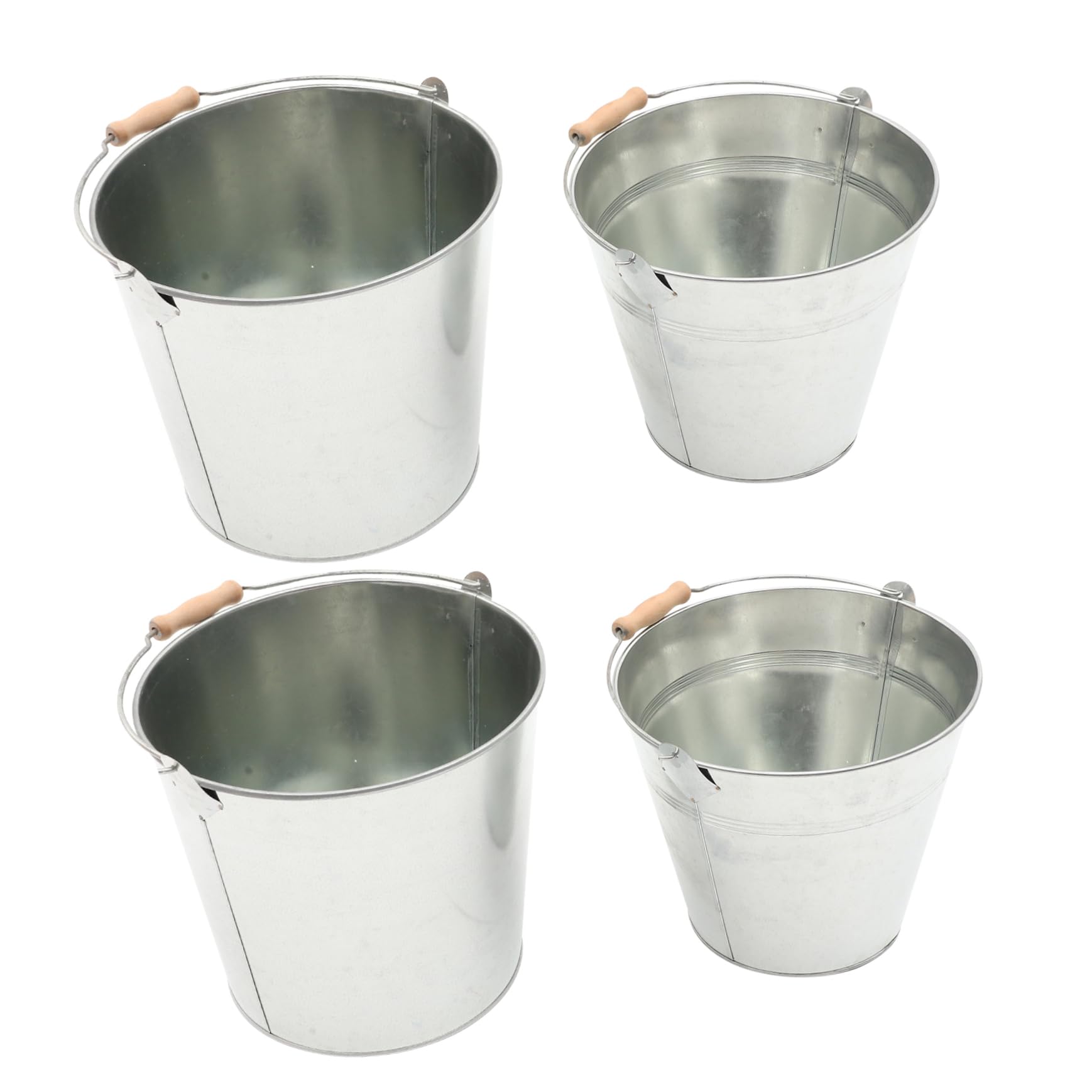 Alipis Iron Fireplace Ash Bucket BBQ Charcoal Barrel Large Storage Capacity Metal Fire Pit Ash Can Shovel