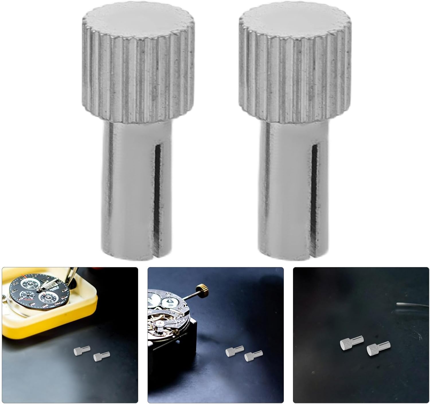 2pcs Clock Keys for Winding Mechanical Wall and Grandfather Clocks Iron Material with Golden Finish Easy Installation and Accurate Time Adjustment Enthusiasts and Hobbyists