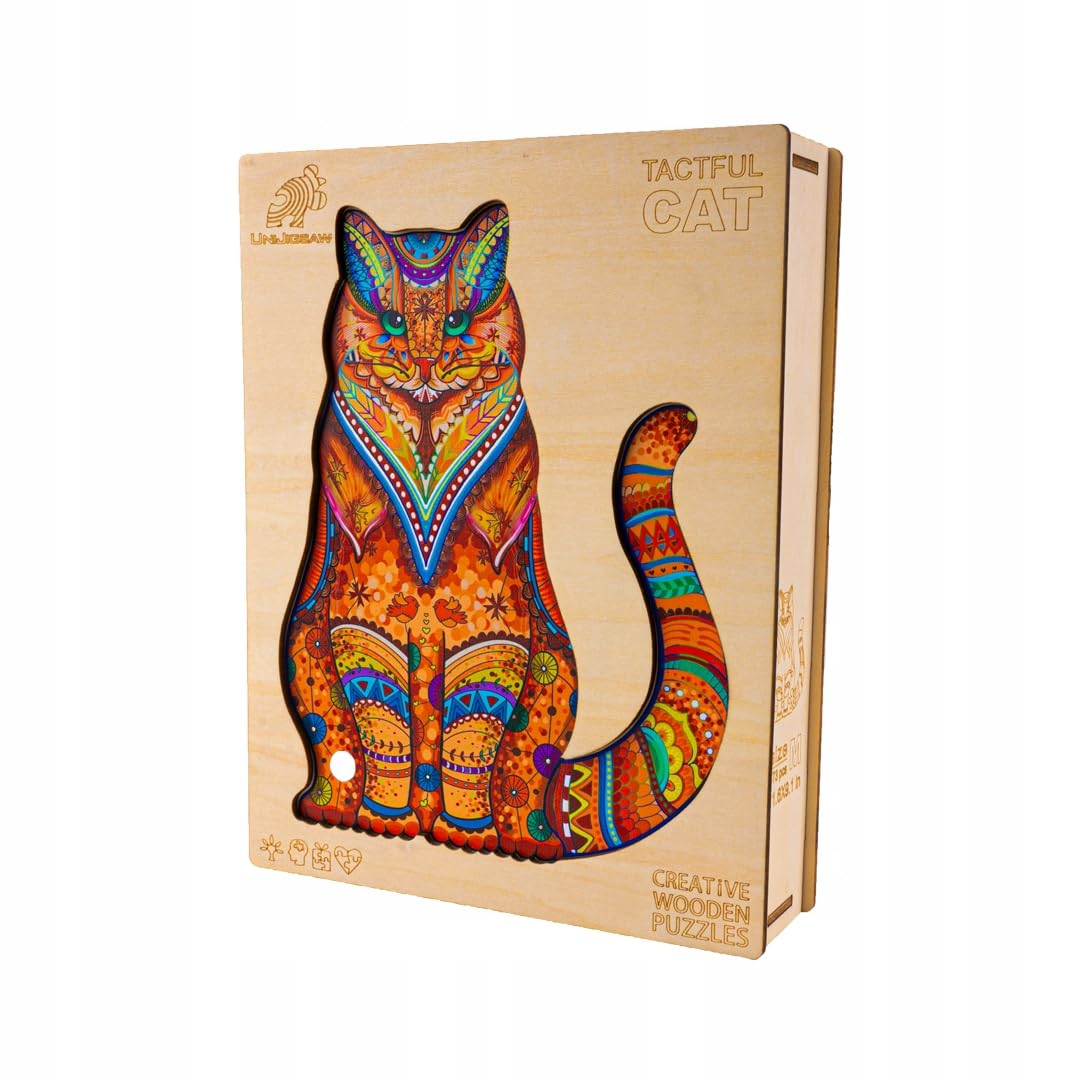LURICO Puzzle adulti in legno 170 pezzi - Motivo 3D gatto per adulti