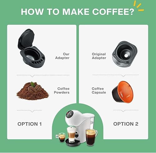 Miniatura 3 de Adaptador de cápsula reutilizable para Dolce Gusto, soporte para llenar tu café favorito en polvo, compatible con Piccolo XSGenio S (1 adaptador)