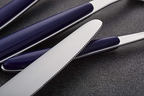 Miniatura 8 de ANNOVA Juego de cubiertos elegantes de acero inoxidable colorido, utensilios de cocina, incluye cuchillos, tenedores, cucharas, tenedores de