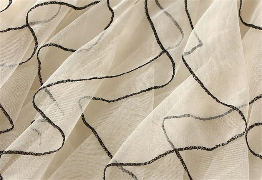 Women Ruffle Tulle Skirt Elastic High Waist Mesh Skirt Casual Midi Long Pleated Skirts3