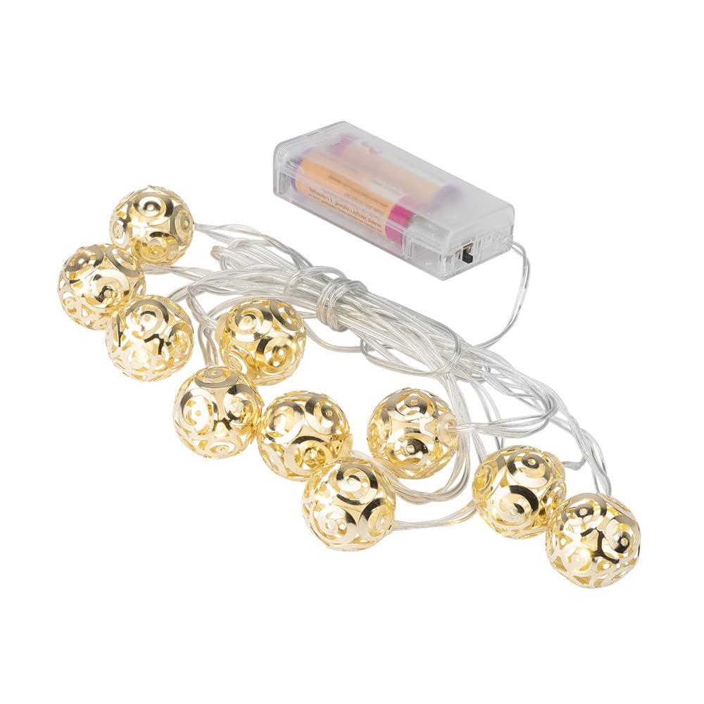 Ideen Mit Herz Gold 10 Led Fairy Lights, 3.05 M, Warm White, Battery Operated, Indoor, Light