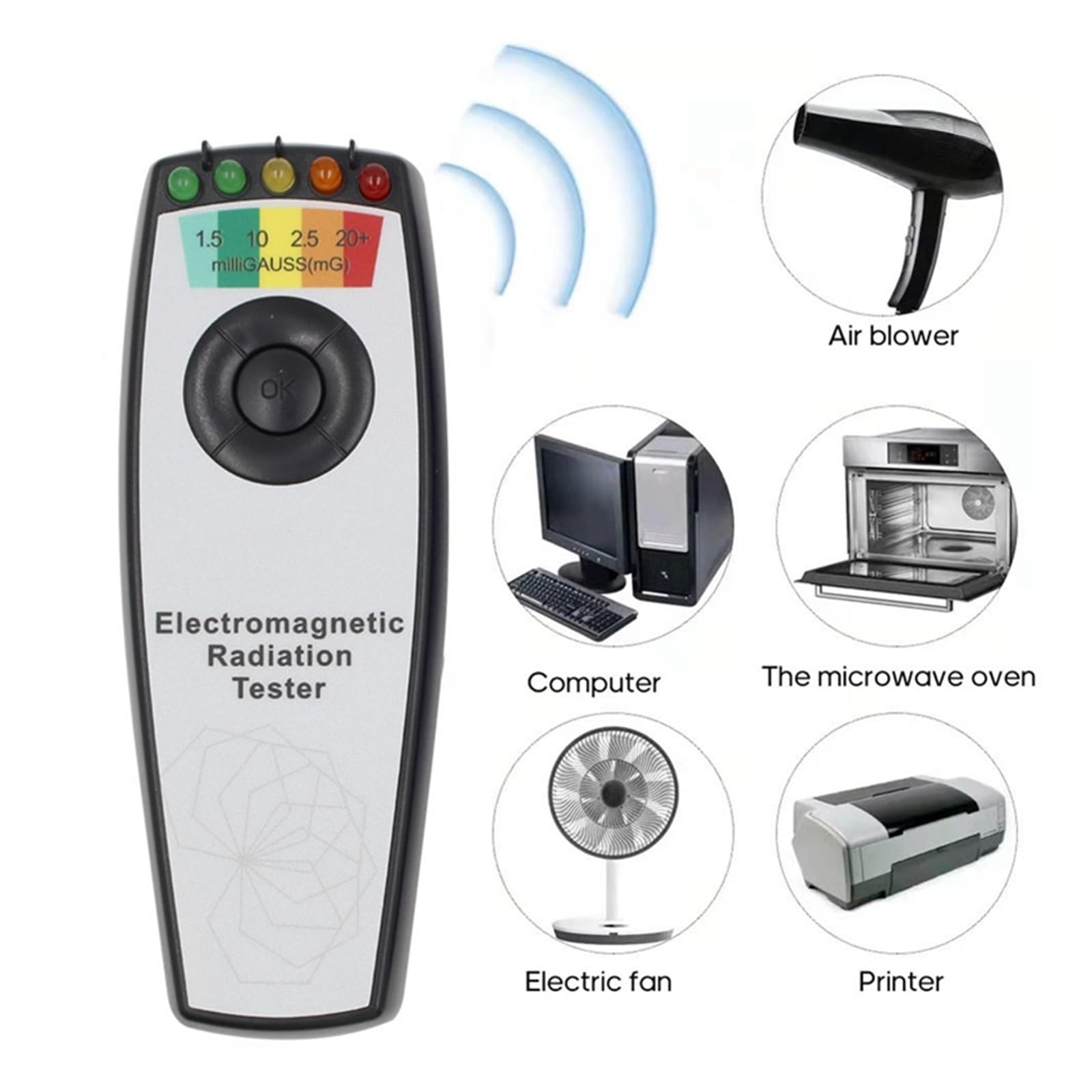 Electromagnetic Field EMF Meter Ghost Hunting Detector Portable Magnetic Gauss