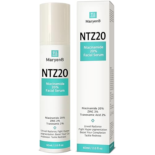 Suero facial de niacinamida al 20% con zinc PCA 2% y ácido tranexámico 2%, suero de control de aceite minimizador de poros para todo tipo de piel,