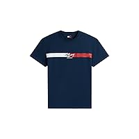 Tommy Jeans T-Shirt da Uomo Tjm Reg Signature Stripe T Ext DM0DM22539 S/S