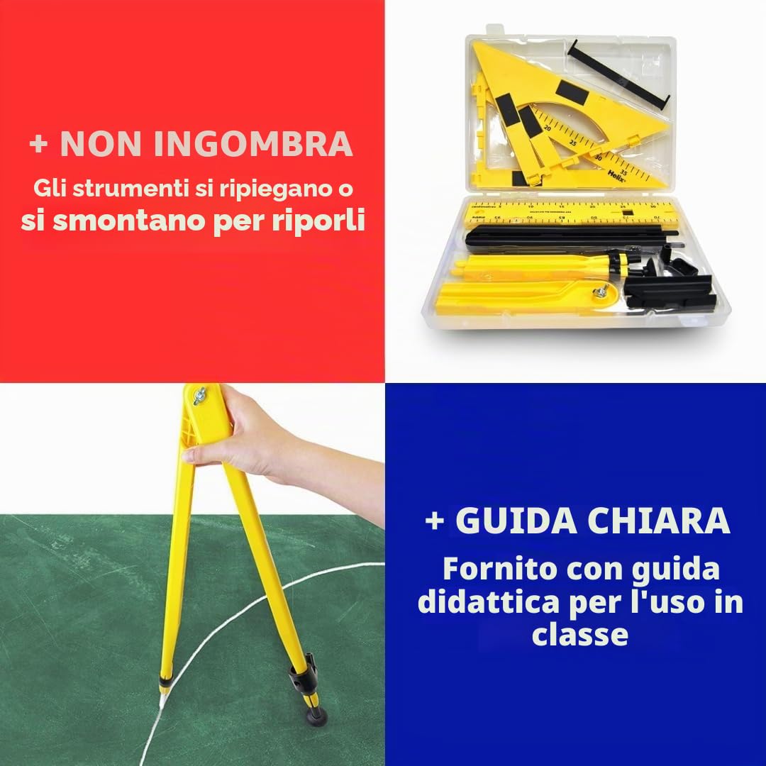 Maped 935915 Valigetta con Set di Righe, Righelli e Squadre