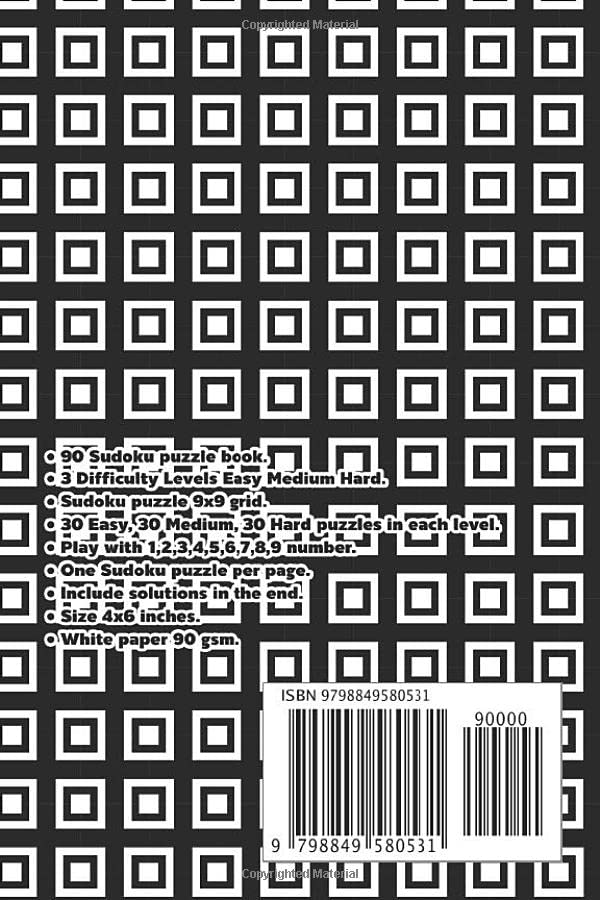 Miniatura 2 de Mini Sudoku Puzzle Book Small Puzzle Book 90 Puzzles Pocket Sudoku Easy Medium Hard Sudoku Puzzle Books For Adults Small Book Good For Teens Or