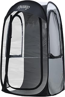 Sports Tent: Flycoop Portable Weather Pop Up Pod 1 Person to Provide Shelter from Wind Rain and Cold Weather Shelter for Outdoor Activities, Sports Events, Camping and Hiking