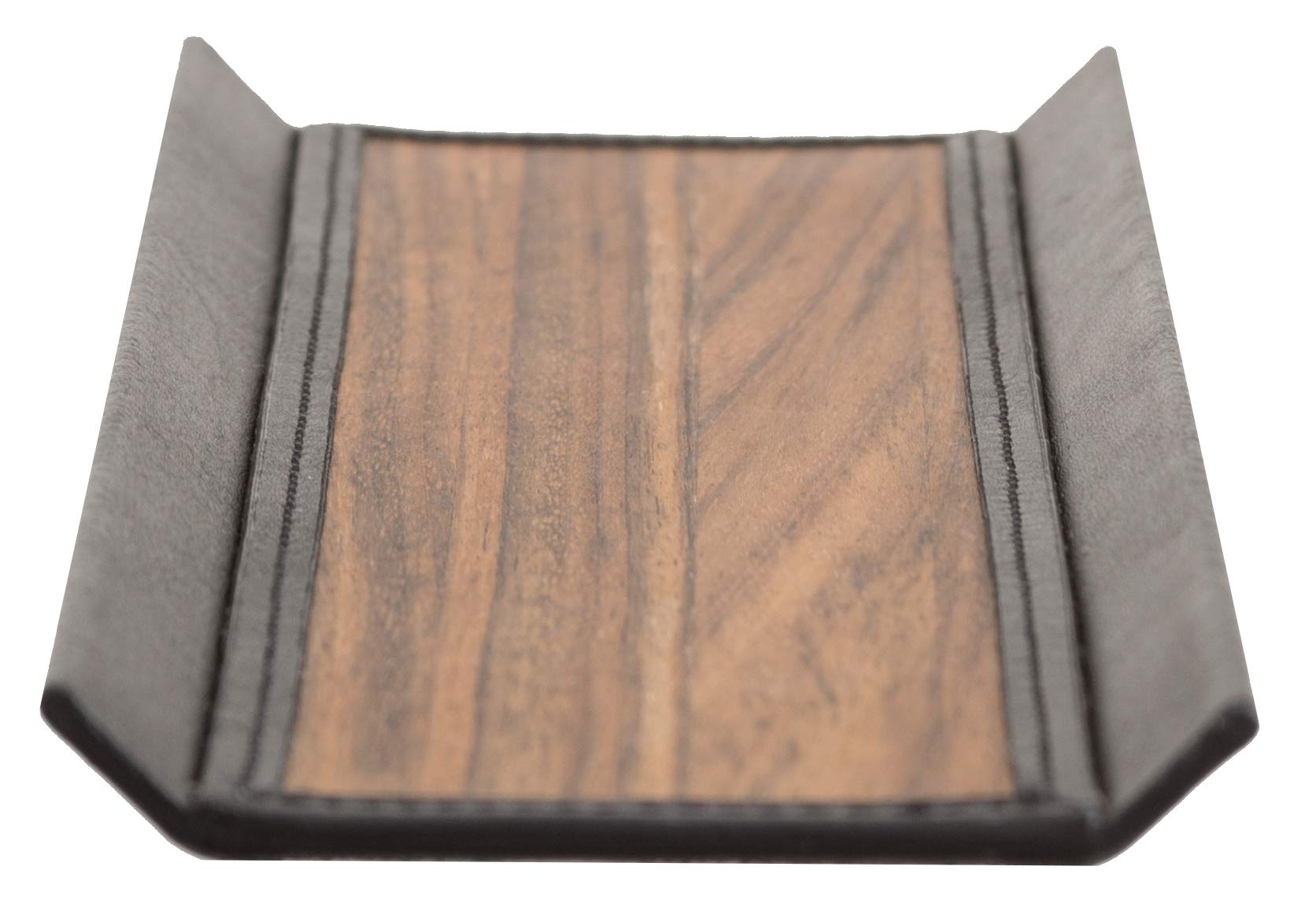 Sebastian Sturm - Portapenne "RONNIE", in vero legno e pelle 28 cm x 1,5 cm x 9,5 cm Pelle nera/legno Amazaque.