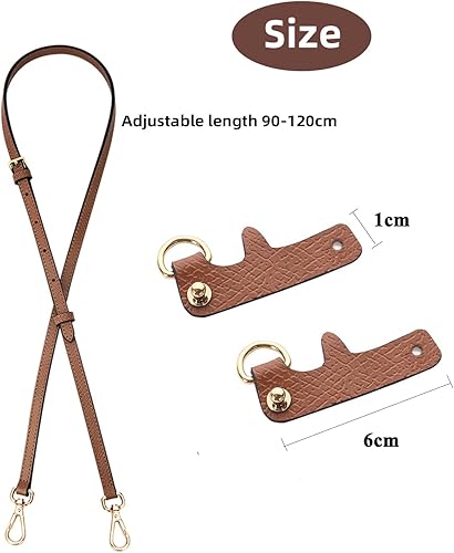 Miniatura 7 de Chispee Juego de correas de cuero para el hombro, correa de transformación, extensor, correas de cuero para monedero, repuesto para bolsa cruzada,