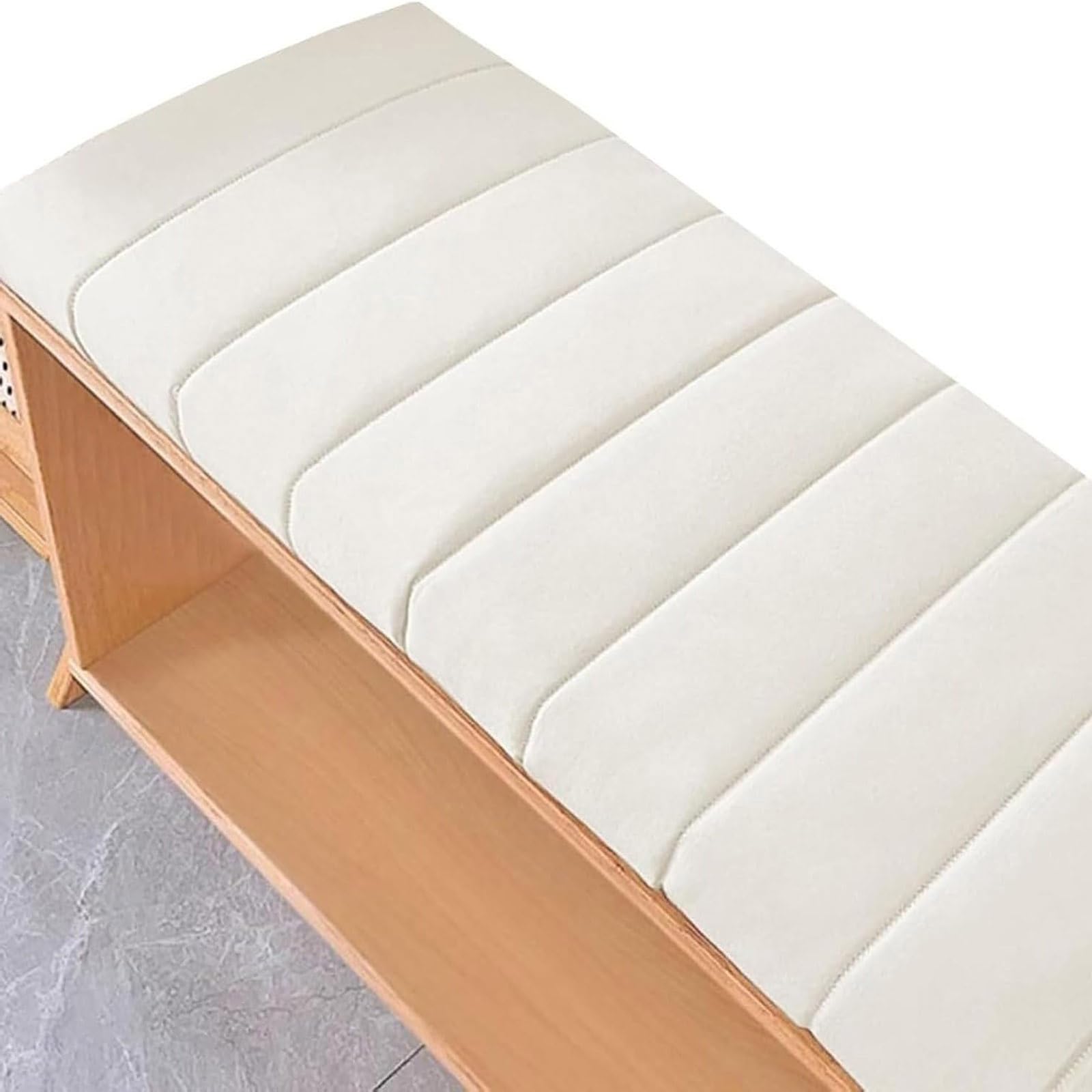 Odaima Bench Cushion 120/150/90/180/100 cm Long Seat Cushions 2/3 seater Non-Slip Seat Pad for Indoor Bay Windows, Long Chairs, Dining benches, Swings, Sofas & Porch with Zipper(Beige,150x50x5cm)