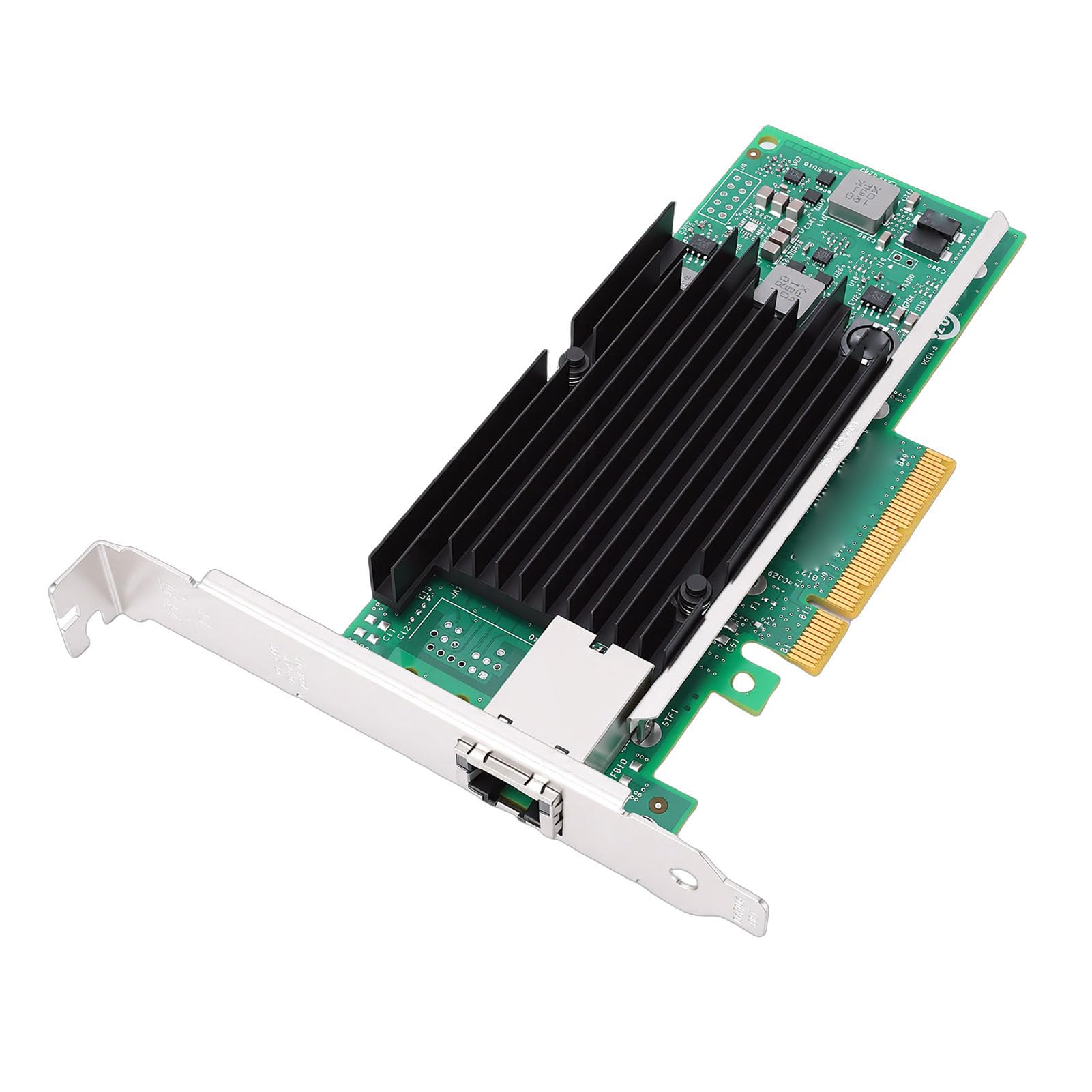 Scheda di Rete PCIE da 10 Gb Porta RJ45 Singola X540-T1, Adattatore Ethernet PCI Express 2.0 X8, Supporto 100 MbE 1 GbE 10 GbE per Server