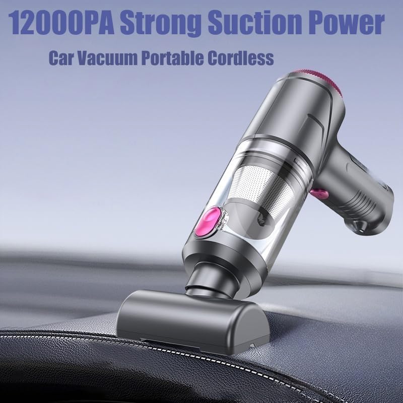 Handheld Car Vacuum Cleaner Cordless with Brushless Motor, 12000PA High Power Vacuum Cleaner & Air Duster, 4 in 1 Keyboard Portable Mini Hand Held Vacuums Cleaner for Car Home - Image 3