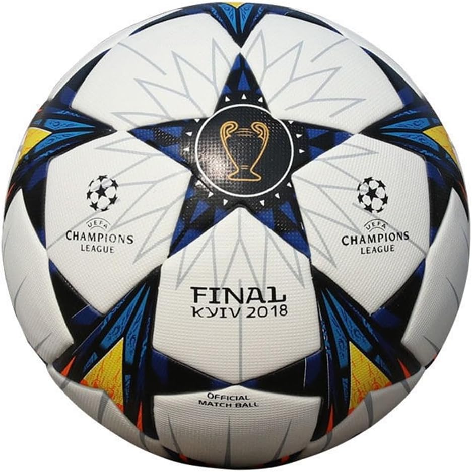 League Soccer Ball Size 5 and Size 4 Thermally Bonded Match Ball with Seamless Stiching- Official Match Weight- Professional High Grade PU Leather (05,Size 5)