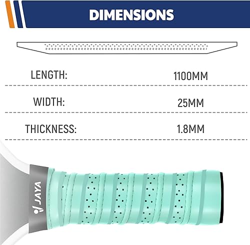 Miniatura 8 de JAYA 2 Pack Extra-Length Pickleball Paddle Grip Tape, Pickleball Overgrip Wrap, Replacement Grip Wrap for Pickleball Rackets - Easy Installation and