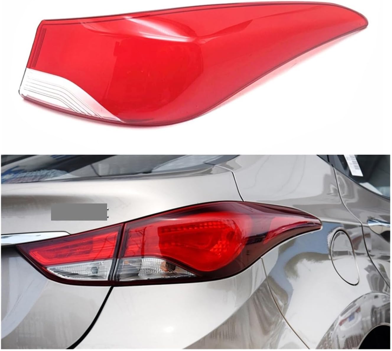 Compatible For Hyundai Elantra 2016 Car Rear Taillight Shell Brake Lights Shell Replace Auto Rear Shell Cover Mask Lampshade(Outside Right)