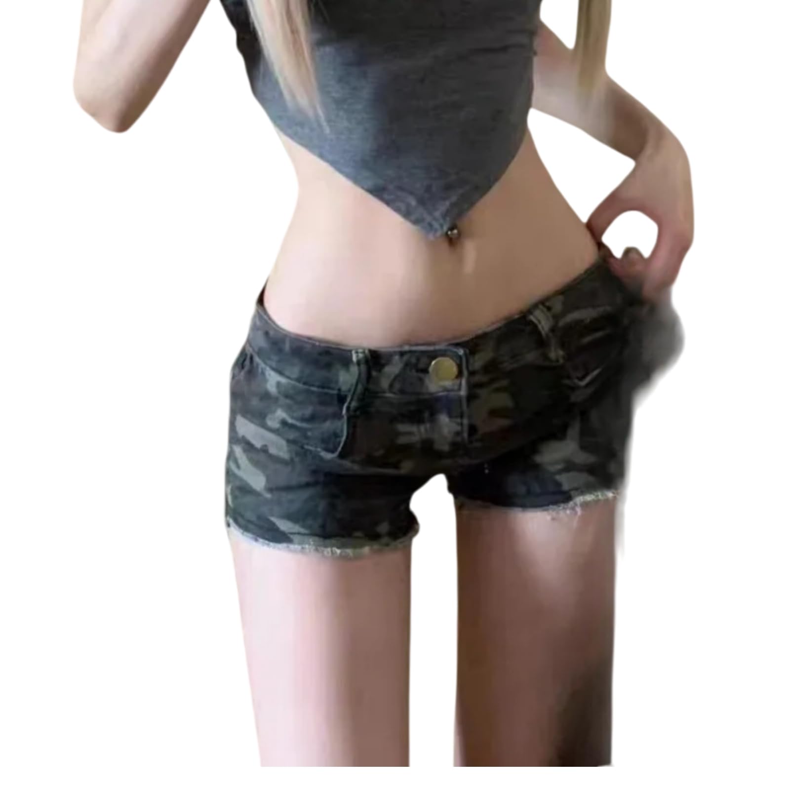 Short en jean femmes taille basse contre la chaleur de l'été