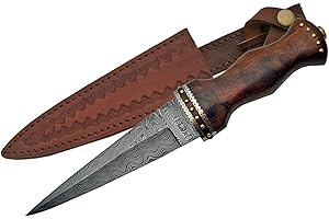 Szco Supplies 12.5" Damascus Steel Sgian Dubh Scottish Dirk Knife