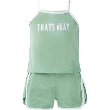 ACSUSS Infant Baby Girls Summer Outfits Sleeveless Letter Print Crop Tops with Casual Shorts Tennis Golf Clothes