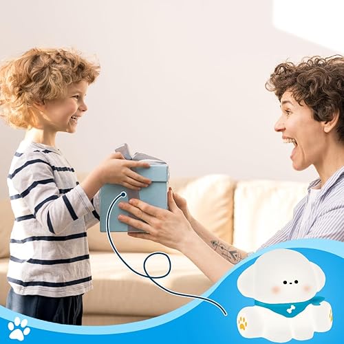Miniatura 6 de Luz nocturna blanda para cachorros, bonita luz de silicona para niños pequeños, recargable, regulable, suave al tacto, luz nocturna para bebés,