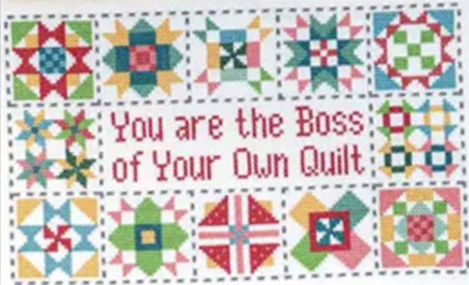Patrón de punto de cruz You are The Boss gráfico multicolor bordar