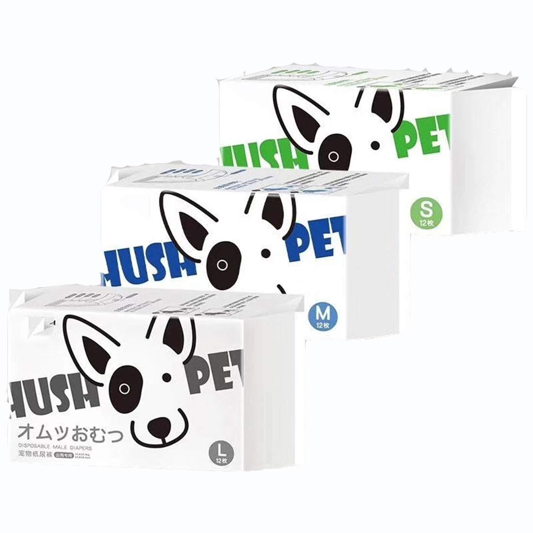 Pañales Desechables Desechables para Perros Pañales para Mascotas 12 Hojas Espesar Agua Absorber Pañales para Incontinencia de Perros