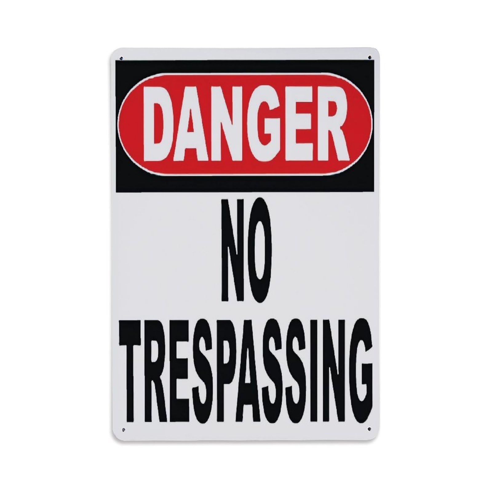 Ldfuieksufg Style Vintage Danger No Trespassing Warning Metal Sign Vintage Aluminium Metal Sign, Retro Wall Decor For Home, Bar, Garage & Farmhouse 30X20cm