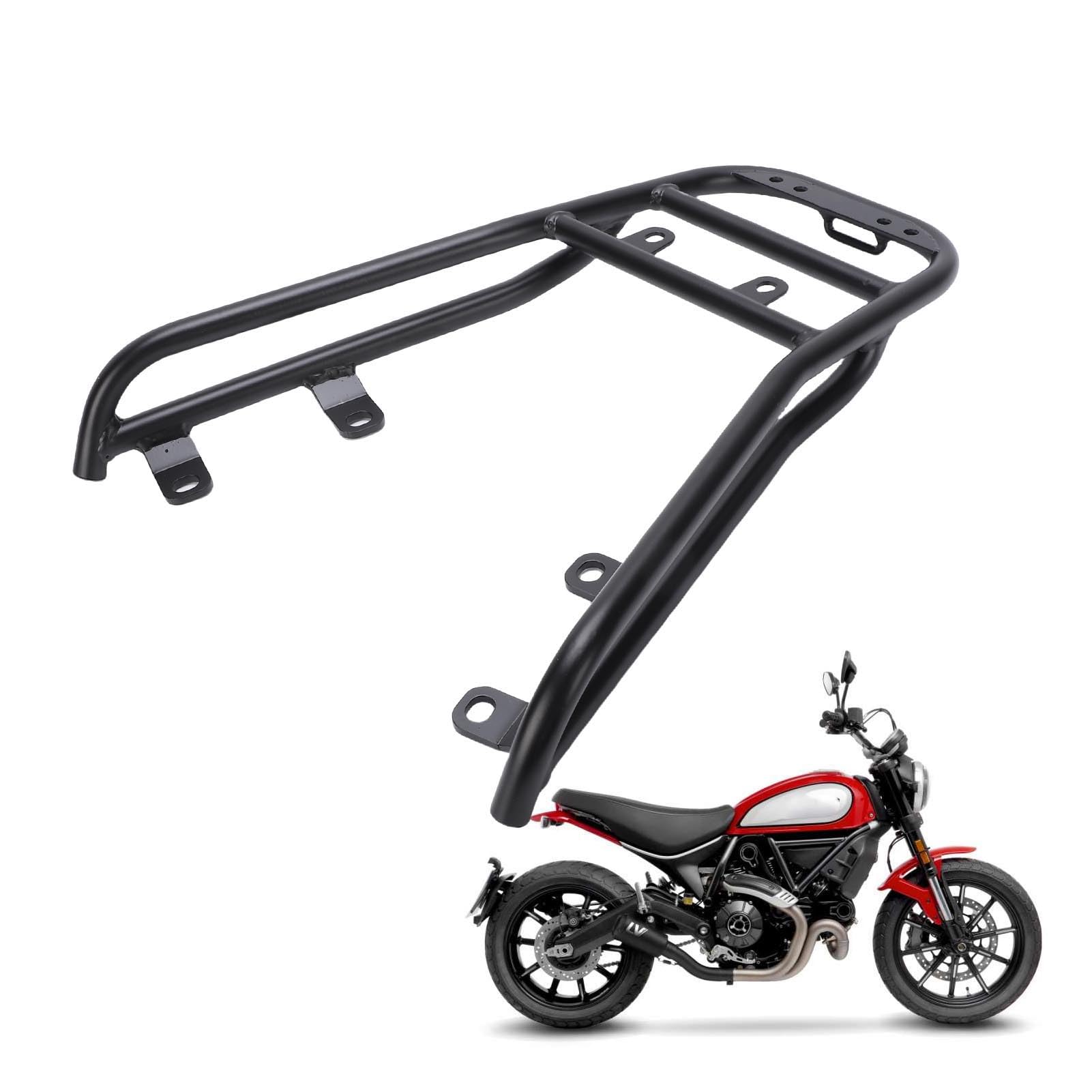 Ausla Support de Bagages Arrière Porte-cargo pour Scrambler 800 2023-2025, Support Haute Résistance avec capacité de 10 Kg, Tubes sans soudure.