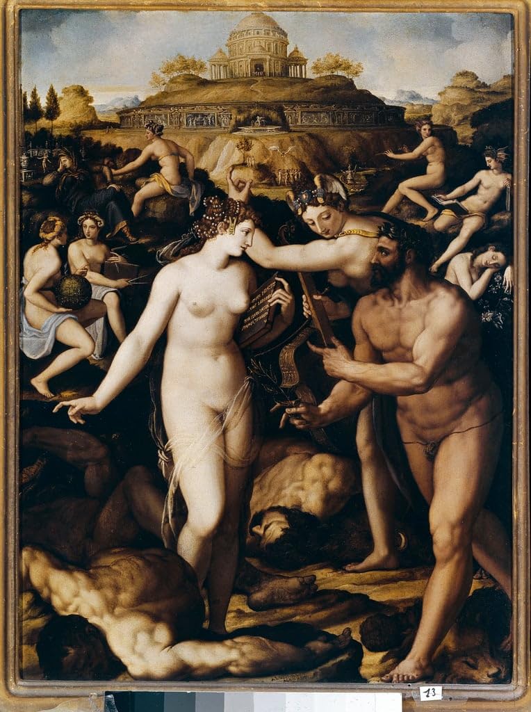 Tableau Hercule et les Muses Alessandro Allori - Impression 60x90cm - 5
