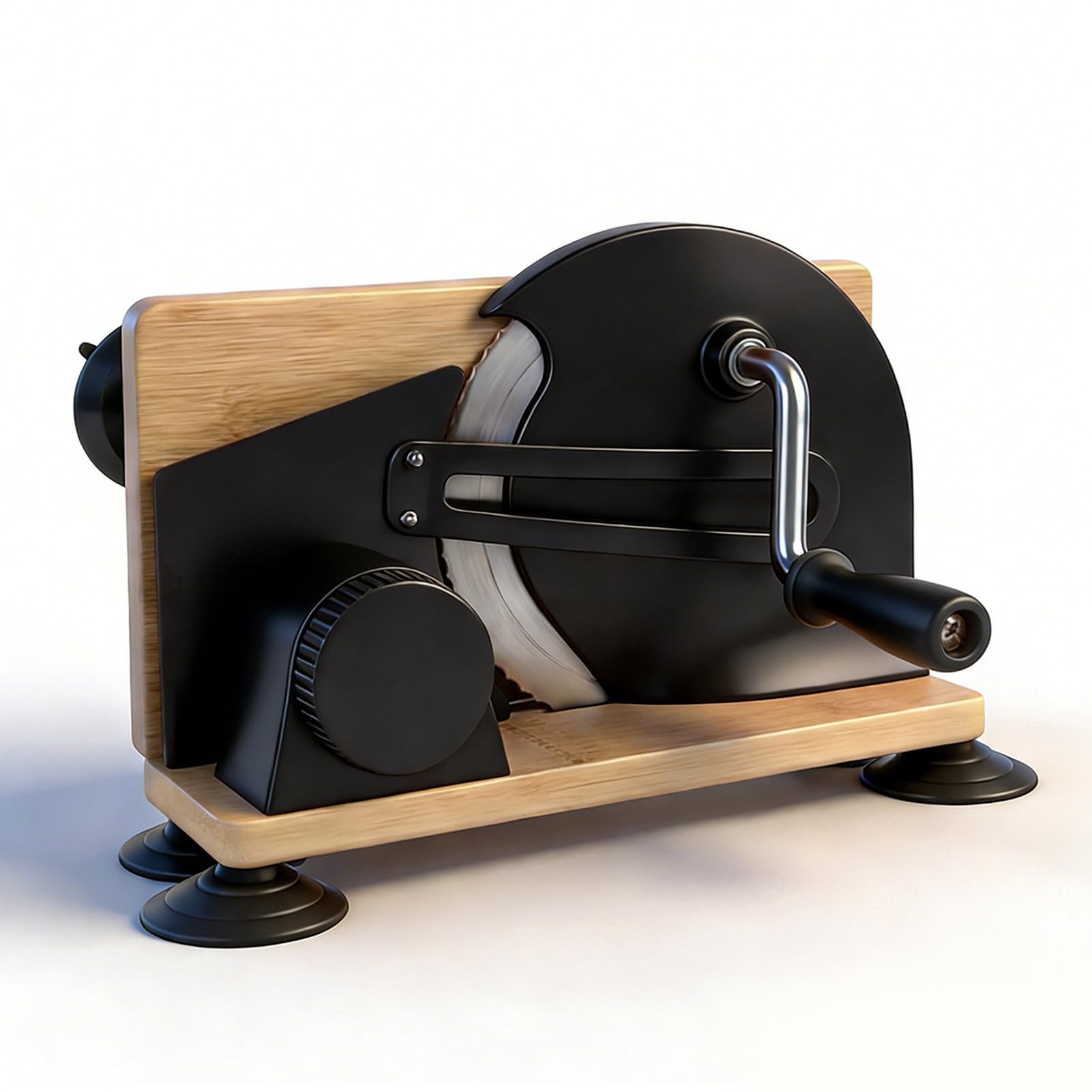 Naroote Cortador de Pan Manual, Herramienta de Corte de Espesor Ajustable con Manivela, Máquina de Corte Uniforme de Acero Inoxidable con Diseño Compacto y Estable, Ideal para Masa Madre y Cocina