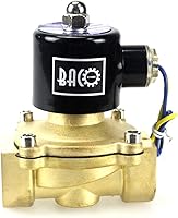 Vista 2 de Válvula solenoide eléctrica de latón Bacoeng de 1 pulgada y 110 V CA (NPT, normalmente cerrada)