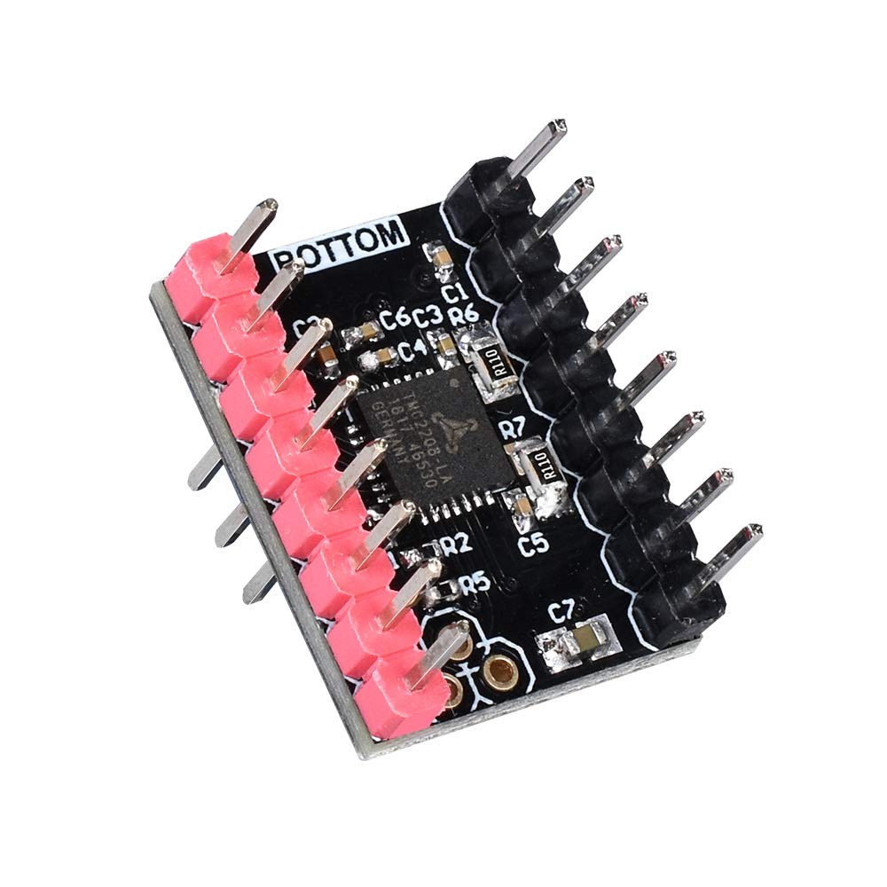 PalliPartners TMC2208 V3.0 Stepper amortyzator ze sterownikiem radiatora, 4-kanałowy sterownik silnika do drukarki 3D (TMC2208-V3.0-UART)