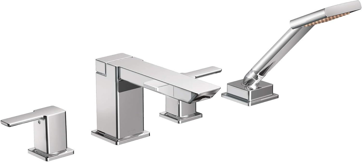 50% оƒƒ Dіѕсоunt Moen TS904 90 Degree Two-Handle Roman Tub Faucet Includes Hand Shower Without Valve, Chrome