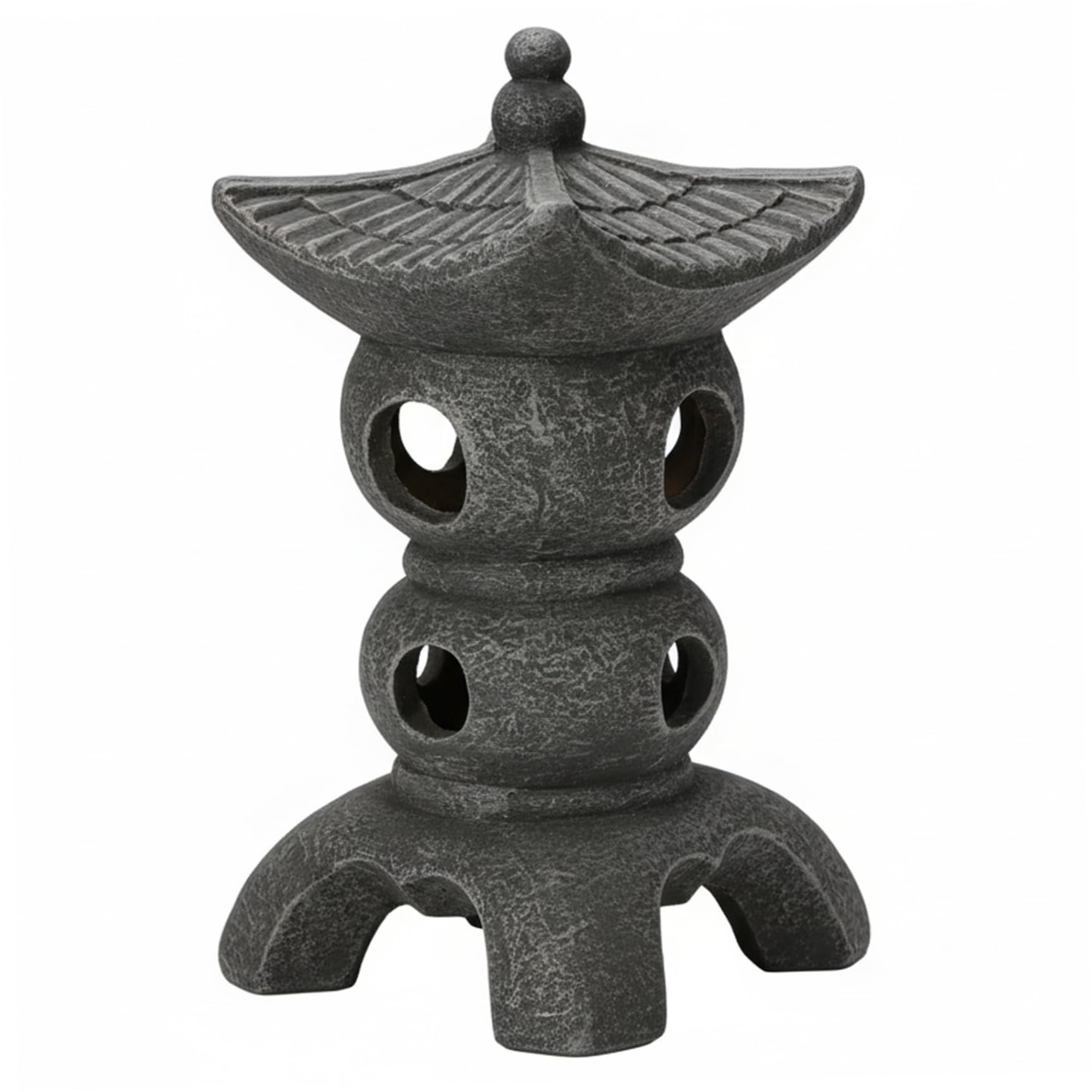 Bonalake Pagoda Garden Statue - Grey Resin Pagoda Statue with Zen Ambiance, Water-Resistant Outdoor Decor for Patio, Yard, Landscape Lantern Garden