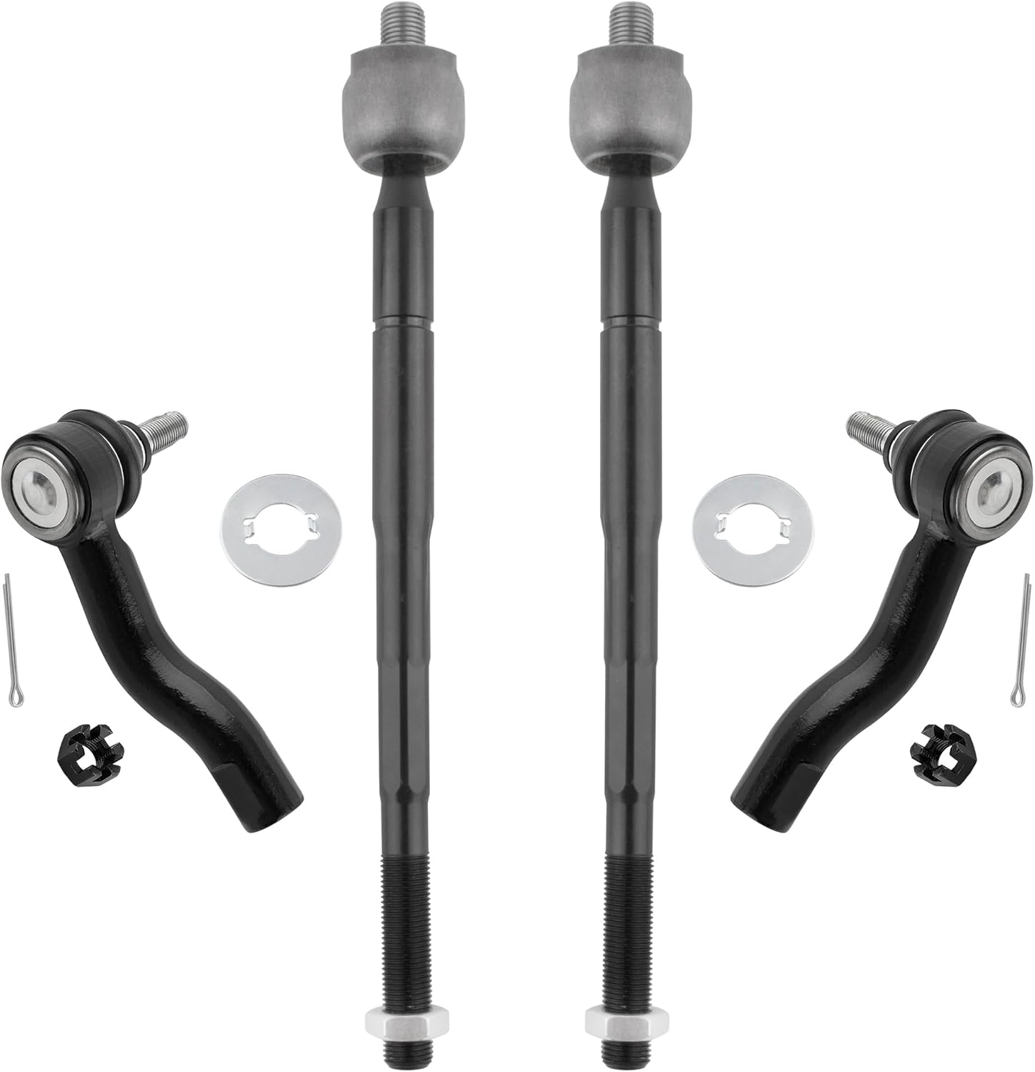 Front Inner Steering Tie Rod End Outer Tie Rod End for Toyota RAV4 2001-2003 (All 2WD & 4WD Models) 4pcs EV442 ES3654 ES3655