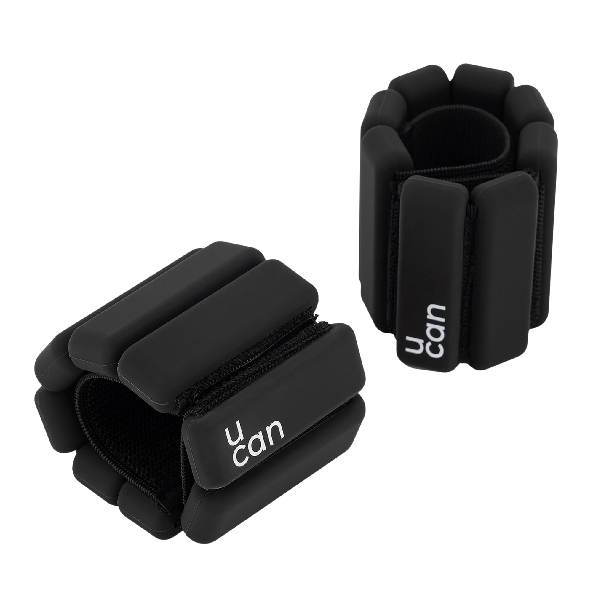 U Can - Coppia di manubri per caviglie e/o polsi in silicone da ,5 kg, 1 kg, 2,5 kg, per esercizi a casa. Minimalisti, comodi e carini. Colore: nero, rosa, blu, grigio.