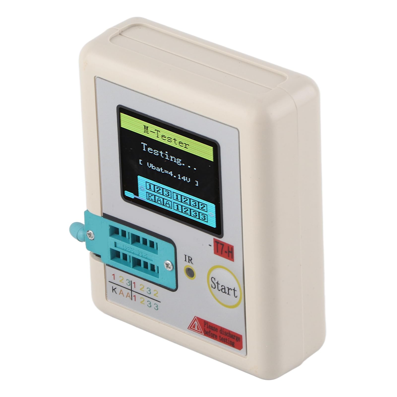 Testeur Transistor TC T7 H Testeur Affichage Graphique TFT Condensateur 25pF 100mF Résistance 0 01 50MΩ Testeurs Calibrateurs
