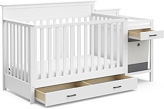 Amazon Com White Crib With Changing Table Crib With Drawers Underneath And Changing Table