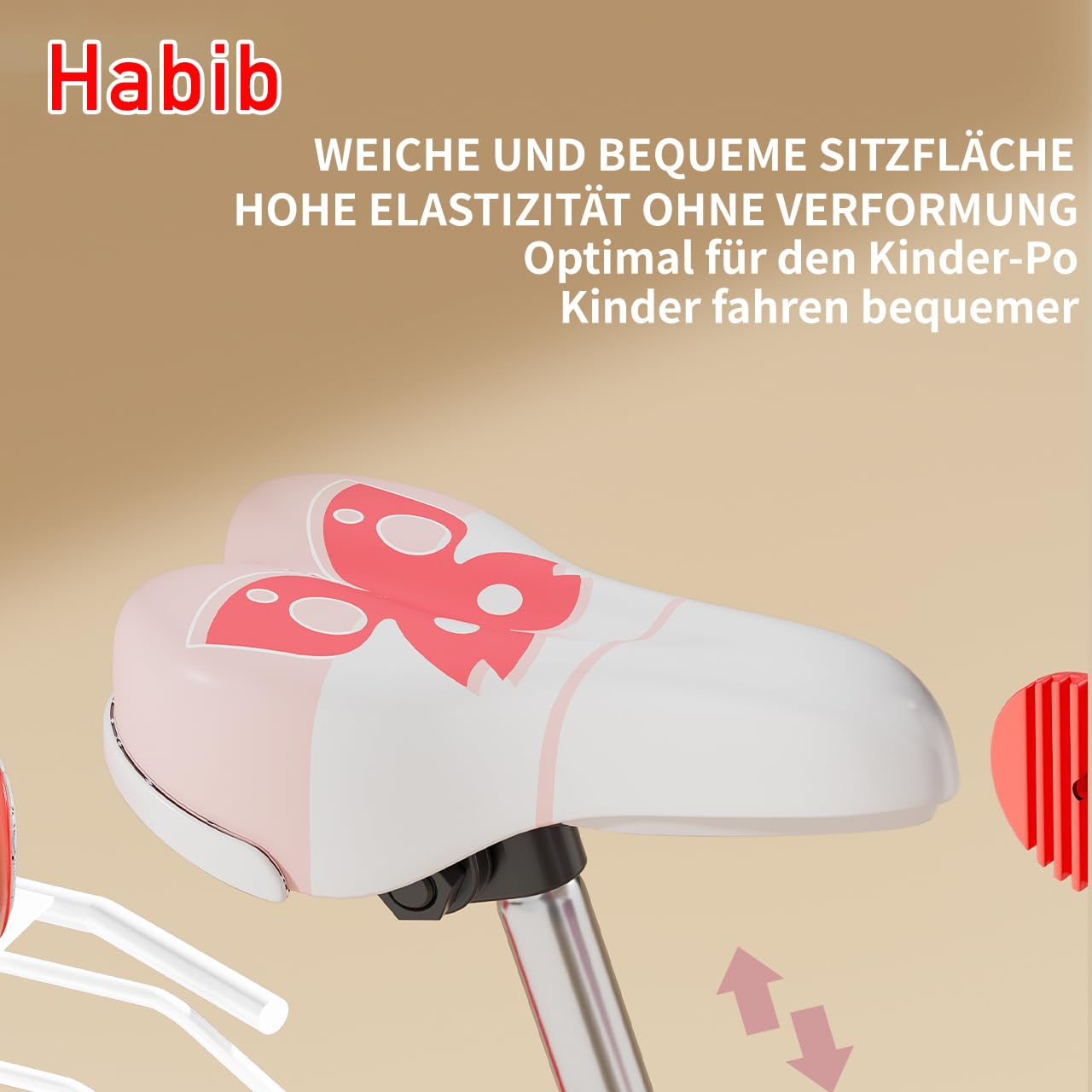 Habib Mädchenfahrrad Prinzessin 12 14 16 Zoll | Komplettset mit Korb, Schutz-Set & Pumpe, Trinkflasche | Kinderfahrrad mit Stützrädern & Dual-Bremssystem für Mädchen 3-8 Jahre
