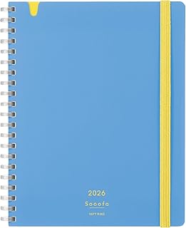 コクヨ 手帳 2026 Sooofa ダイアリー ソフトリング マンスリー ブロック B6変形 ライトブルー ニ-SSMNLB-B6-26 2025年 12月始まり