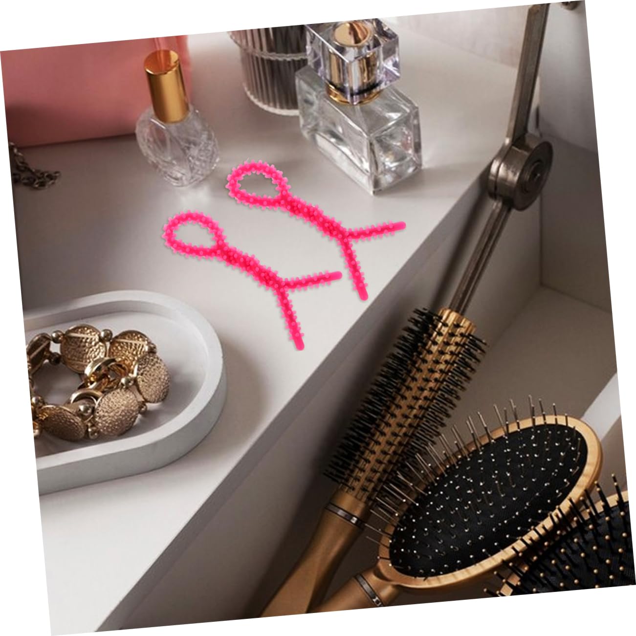 40 Pezzi Perm per Spirale Strumenti Arricciacapelli per Donne Perm per Corti e Lunghi Facili Usare e Comodi Silicone Rosa